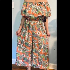 Tropical print jumpsuit